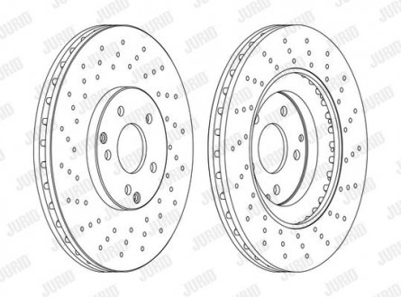 DB ДИСК ГАЛЬМIВНИЙ ПЕРЕДНIЙ.W203 02- Jurid 562354JC-1
