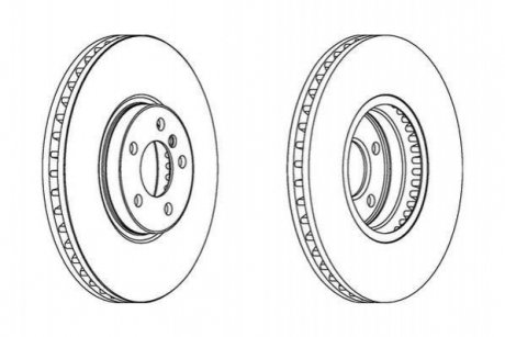 BMW Диск гальмівний передній Х5 Е53 4.8 BMW X5, X6 Jurid 562357JC-1