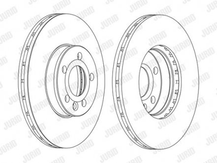 VW Диск тормозной передний Sharan,T4,Ford Galaxy,Seat Alhambra Jurid 562382JC-1