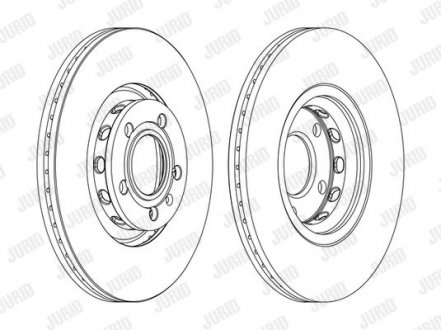 AUDI Диск тормозной передний A4 A6 98-,Passat,Skoda Jurid 562383JC-1