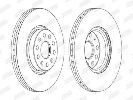 Купить VW Диск тормозной перед. Audi A3 03-Golf V, Passat 05-Skoda Volkswagen Passat, Skoda Superb, Volkswagen Sharan, Audi TT, Volkswagen Golf, Tiguan, Touran, Jetta, EOS, Caddy, Audi Q3 Jurid 562387JC-1 (фото1) подбор по VIN коду, цена 1937 грн.