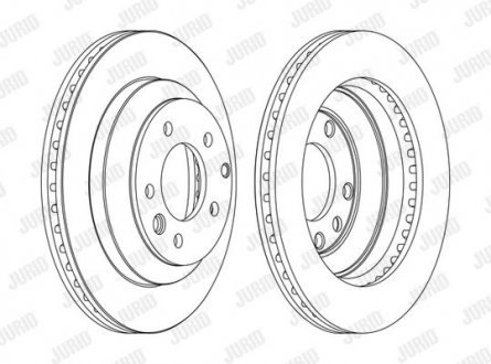 Гальмівний диск задній Audi Q7 / Porshe Cayenne / VW Touareg Jurid 562393JC-1