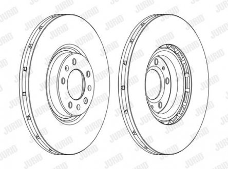 Диск тормозной Citroen C6, Peugeot 407, Citroen C5 Jurid 562398JC-1