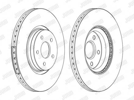 VOLVO Диск тормозной передний.&quot;17&quot; C70,S40 II,V50 04- Volvo C70, S40, V50, Ford Focus, Volvo V40, Ford Connect, Transit Jurid 562434JC-1