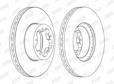 FORD Диск тормозной передний Transit 06- Jurid 562540JC-1