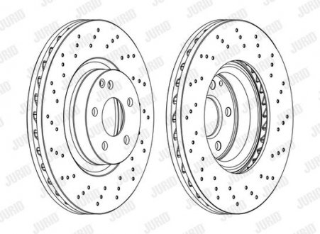 Диск тормозной Mercedes W221, C216 Jurid 562567JC-1