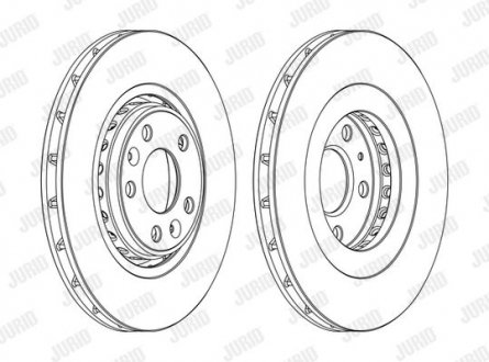 Диск тормозной Renault Laguna, Grand Scenic, Clio, Espace, Megane, Scenic Jurid 562596JC-1