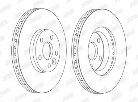 FORD Диск тормозной передний.Monder 07-,S-Max 06-,Kuga 08-,Galaxy 06- Jurid 562628JC-1