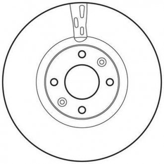 Диск гальмівний Citroen C4, DS4, Peugeot 208, Citroen DS5, Peugeot 5008, 308, 3008 Jurid 562641JC