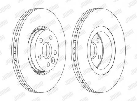 FORD Диск гальмівний передній.Galaxy,S-Max,Landrover Freelander,Volvo S60/80 II,V60/70,XC70 06- Jurid 562643JC-1