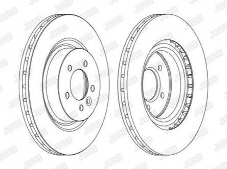 LANDROVER Диск тормозной передн.Range Rover Sport 05- Jurid 562654JC-1