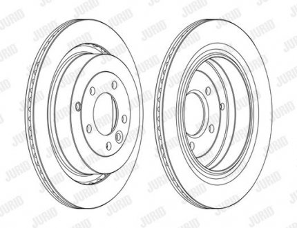 LANDROVER Диск тормозной задний.Discovery IV,Range Rover III,Sport 05- Land Rover Discovery, Range Rover Jurid 562657JC-1