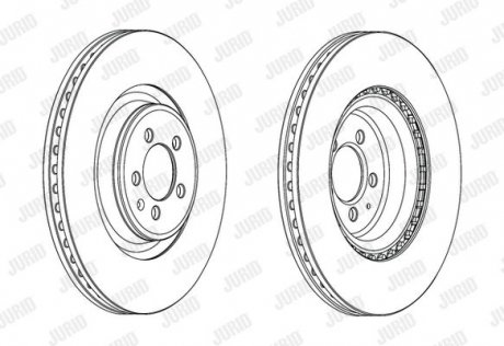 Диск тормозной Audi A7, A6, Q5, A5, A4 Jurid 562661JC-1