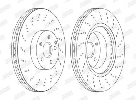 Диск гальмівний Mercedes W221, C216, W211, S211, W212 Jurid 562678JC-1