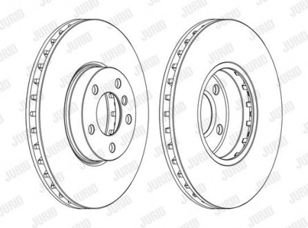 Тормозной диск передний BMW X5, X6 Jurid 562691JC1