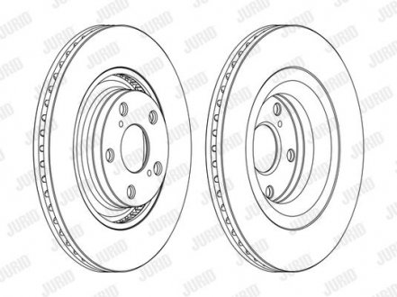 TOYOTA Диск тормозной передний.Avensis 2.0D-4D/2.2D-4D 08- Toyota Camry, Avensis, Verso Jurid 562726JC-1