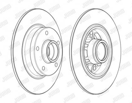 Купить Диск тормозной Renault Megane, Fluence Jurid 562732J (фото1) подбор по VIN коду, цена 3115 грн.