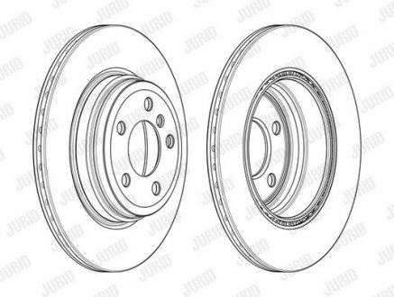 Диск гальмівний BMW F30, F32, F34, F31, F33, F36 Jurid 562980JC