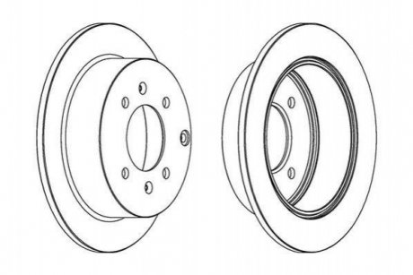 HYUNDAI Диск тормозной задн.Matrix,Sonata IV,Kia Magentis 01- Jurid 563042JC