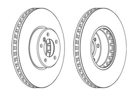 BMW Диск гальмівний передн. E60 3,0-4,8 BMW E60, E61, E64, E63 Jurid 563045JC-1