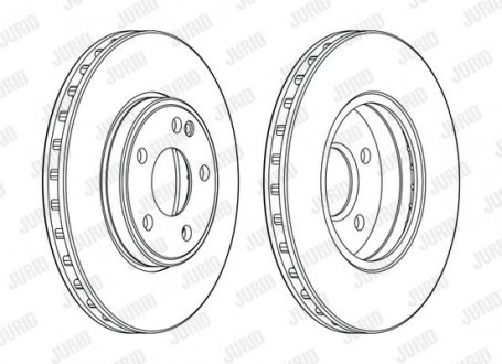 Диск тормозной Mercedes W246, CLA-Class, W176, GLA-Class Jurid 563114JC