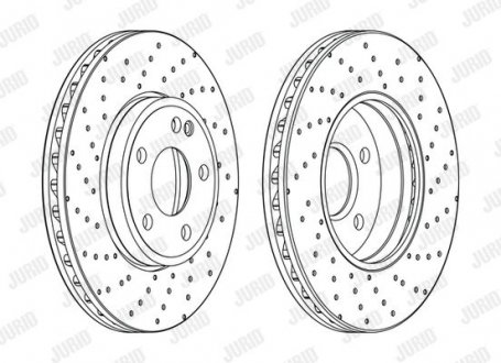 Диск тормозной Mercedes W246, Volkswagen Passat, Mercedes CLA-Class, W176, GLA-Class Jurid 563118JC