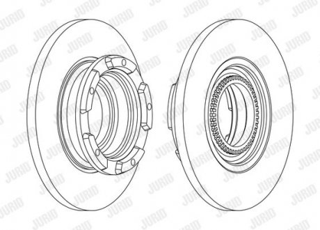 Купить Диск тормозной Ford Transit Jurid 563126J (фото1) подбор по VIN коду, цена 2800 грн.