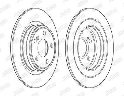 Купити Диск гальмівний Mercedes W246, CLA-Class, W176, GLA-Class Jurid 563140JC (фото1) підбір по VIN коду, ціна 1734 грн.