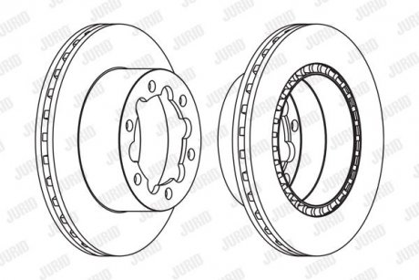 DB Диск гальмівний зад.Sprinter,VW Crafter 06- (303,4*28) Jurid 569138J