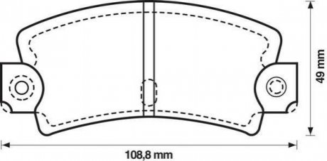 Гальмівні колодки задні. RENAULT 21, 25, Espace 1,6-2,9 (c ABS [-] Renault 21, Espace, Chrysler 300C, Volvo S40, Mazda 5, Ford Focus, Volvo C70, C30, Mazda 3 Jurid 571243J