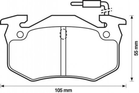 CITROEN Тормозные колодки передн.с датч. BX,Visa 82- Jurid 571302J