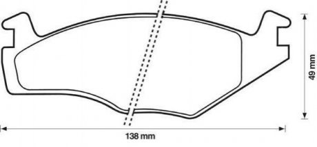 Колодки тормозные передние GOLF 83-,PASSAT 1.6 79-89 Volkswagen Golf, Jetta, Passat, Scirocco, Vento, Seat Toledo, Ibiza, Cordoba, Volkswagen Caddy, Hyundai Pony Jurid 571317J