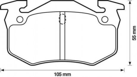 CITROEN Тормозные колодки задн. ZX 91-,Xsara,Peugeot 206-309,Renault 19,Clio,Megane I Jurid 571334J