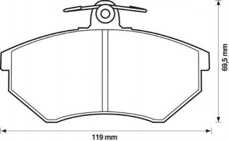 Колодки тормозные передние GOLF 1.8 89-,PASSAT 89- Audi A4 Jurid 571357J