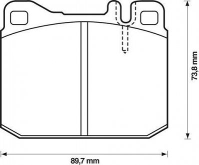 Тормозные колодки перед. DB W123 76-85 Mercedes W116, W126 Jurid 571372J