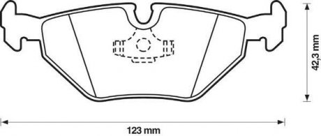 Купити BMW Гальмівні колодки задні.E36 318I-328I 94-,E34/32 BMW E30, E34, E23, E32, E36 Jurid 571387J (фото1) підбір по VIN коду, ціна 900 грн.