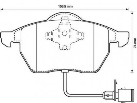 Купити - Гальмівні колодки до дисків Audi 100, A6, A8 Jurid 571512J (фото1) підбір по VIN коду, ціна 1445 грн.