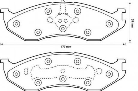 Купить JEEP Колодки тормозные передние Cherokee,Grand Cherokee,Wrangler 2.1/2.5 90- Jeep Wrangler, Cherokee, Grand Cherokee, KIA Carnival Jurid 571519J (фото1) подбор по VIN коду, цена 1379 грн.