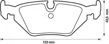 Купити BMW Колодки гальмівні задні 3 E36,Z3/4 90- BMW E36, E46 Jurid 571527J (фото1) підбір по VIN коду, ціна 834 грн.