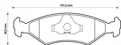 FORD Колодки тормозные передние ESCORT 80-90 Ford Escort, Orion, Sierra, Fiesta Jurid 571536J