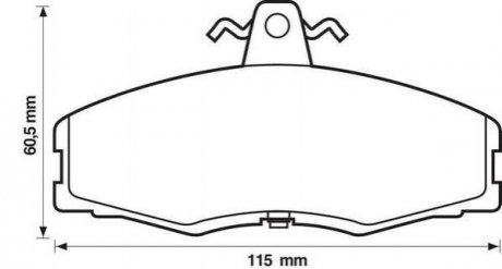 Купити Колодки гальмівні Ford Sierra, Skoda Favorit, Felicia, Volkswagen Caddy Jurid 571540J (фото1) підбір по VIN коду, ціна 850 грн.