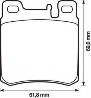 Тормозные колодки задн. DB W124/210/140 Mercedes W124, W140, C140, A124, A207, A238, S124, W202, W210, S210, CLK-Class, W220, S202 Jurid 571722J