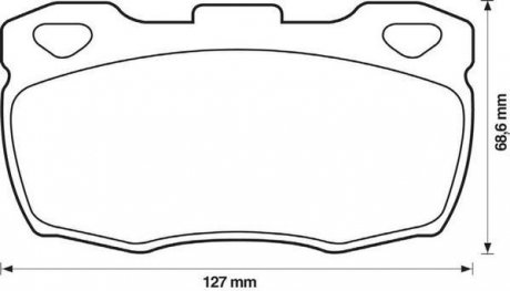 LANDROVER Гальмівні колодки передні.Defender 90- Jurid 571827J