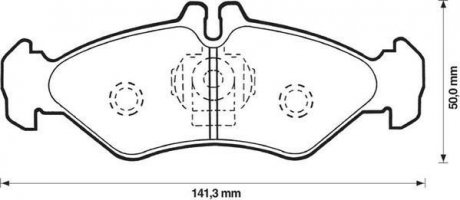 Купить Колодки тормозные дисковые Mercedes W901, W902, Volkswagen LT, Mercedes W903 Jurid 571846J (фото1) подбор по VIN коду, цена 1145 грн.