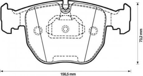 Купить BMW Тормозные колодки передн.5-serie (E39), 7-serie (E38), X5 (E53) BMW E38, E39, X5, X3 Jurid 571873J (фото1) подбор по VIN коду, цена 1535 грн.