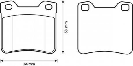 Купити Гальмівні колодки задні. PEUGEOT 406/605/607 Peugeot 406, 607 Jurid 571899J (фото1) підбір по VIN коду, ціна 697 грн.