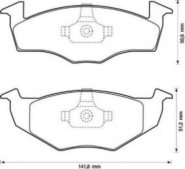 VW Тормозные колодки передн.Golf III, Polo 95- Volkswagen Golf, Vento, Seat Toledo, Ibiza, Cordoba, Volkswagen Polo Jurid 571915J