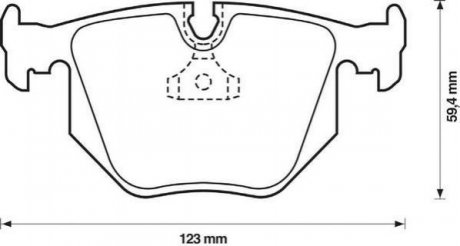 BMW Тормозные колодки задн.3 E46 2.5/3.0,7 E38 2.5/5.4,X5 E53 3.0/4.6,Rover 3.0/3.4 02- Jurid 571918J