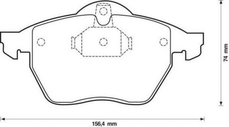 Купити Колодки гальмівні дискові SAAB 900, Opel Vectra, SAAB 9-5, 9-3, Opel Astra Jurid 571920J (фото1) підбір по VIN коду, ціна 1326 грн.