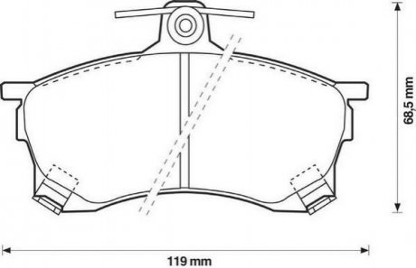 Колодки тормозные передние CARISMA 95- Mitsubishi Carisma Jurid 571942J